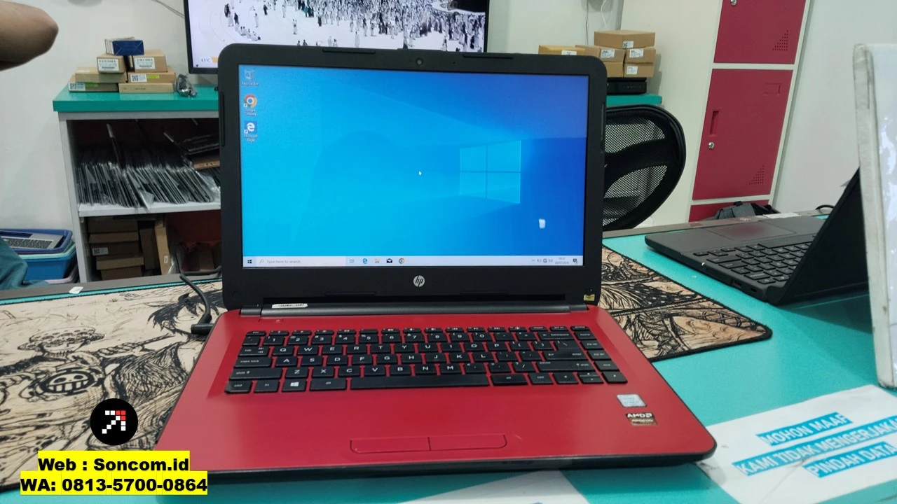 Pengujian laptop HP setelah proses pembersihan dan penggantian thermal paste